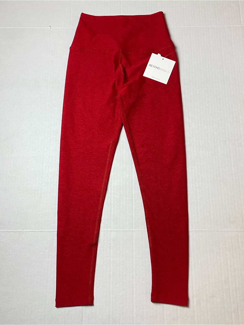Beyond Yoga Spacedye Caught in the Midi High Waisted Leggings Sz Small Ruby Red